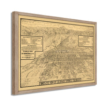 Load image into Gallery viewer, Digitally Restored and Enhanced 1909 Map of Colorado Springs - Framed Vintage Colorado Map Poster - Old Colorado Wall Art - Historic Bird's Eye View Map of Colorado Springs CO