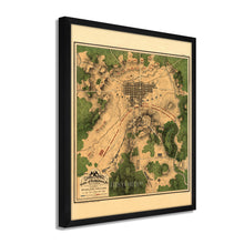 Cargar imagen en el visor de la galería, Digitally Restored and Enhanced 1863 Gettysburg Map Poster - Framed Vintage Gettysburg Battlefield Map Wall Art - History Map of The Battle of Gettysburg Pennsylvania