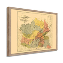 Cargar imagen en el visor de la galería, Digitally Restored and Enhanced 1884 Cherokee Nation History Map - Framed Vintage Map of Indian Tribes - Old Cherokee Nation Wall Art - Historic Oklahoma Map - American Indian Map