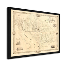 Cargar imagen en el visor de la galería, Digitally Restored and Enhanced 1850 Washington DC Map - Framed Vintage City of Washington DC Map - Old Wall Map of Washington DC - Restored Washington DC Map Print Wall Art Poster