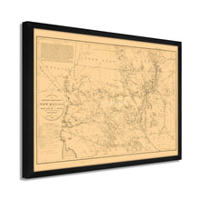 Load image into Gallery viewer, Digitally Restored and Enhanced 1867 New Mexico State Map - Framed Vintage New Mexico Map Poster - Old New Mexico Wall Map - Territory & Military Department of New Mexico Wall Art