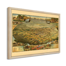 Load image into Gallery viewer, Digitally Restored and Enhanced 1885 Phoenix Arizona Map - Framed Vintage Phoenix AZ Poster - Old Phoenix Wall Art - History Map of Phoenix AZ - Maricopa County Map of Phoenix Arizona