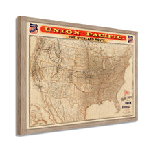 Cargar imagen en el visor de la galería, Digitally Restored and Enhanced 1892 Union Pacific Map of the United States - Framed Vintage USA Map - Old United States Map History