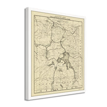 Load image into Gallery viewer, Digitally Restored and Enhanced 1900 Yellowstone National Park Map - Framed Vintage Wyoming Map Poster - Old Wyoming Wall Art - Tourist Routes Map of Yellowstone National Park