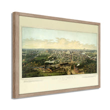 Cargar imagen en el visor de la galería, Digitally Restored and Enhanced 1867 Columbus Ohio Map - Framed Vintage Columbus Map Print - History Map of Columbus Ohio Wall Art - View of Columbus OH Map from Capitol University