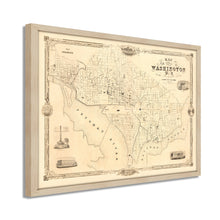 Cargar imagen en el visor de la galería, Digitally Restored and Enhanced 1850 Washington DC Map - Framed Vintage City of Washington DC Map - Old Wall Map of Washington DC - Restored Washington DC Map Print Wall Art Poster