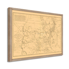 Load image into Gallery viewer, Digitally Restored and Enhanced 1867 New Mexico State Map - Framed Vintage New Mexico Map Poster - Old New Mexico Wall Map - Territory & Military Department of New Mexico Wall Art