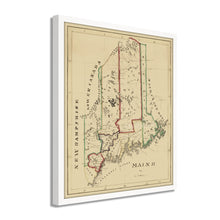 Load image into Gallery viewer, Digitally Restored and Enhanced 1820 Map of Maine Poster - Framed Vintage Maine Map Print - Old Maine Wall Art - Restored State of Maine Map Poster - Historic ME Map Art