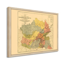 Cargar imagen en el visor de la galería, Digitally Restored and Enhanced 1884 Cherokee Nation History Map - Framed Vintage Map of Indian Tribes - Old Cherokee Nation Wall Art - Historic Oklahoma Map - American Indian Map