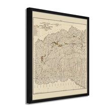 Load image into Gallery viewer, Digitally Restored and Enhanced 1900 Choctaw Nation of Oklahoma Map - Framed Vintage Oklahoma Map Poster - Historic Oklahoma Wall Art - Map of Choctaw Nation Indian Territory Oklahoma