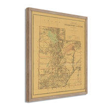 Cargar imagen en el visor de la galería, Digitally Restored and Enhanced 1879 Utah Map Poster - Framed Vintage Utah Wall Map - Old Map of Utah Poster - Restored Utah Wall Art - Historic Utah State Map - Territory of Utah Map