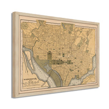 Cargar imagen en el visor de la galería, Digitally Restored and Enhanced 1897 Map of Washington DC - Framed Vintage Washington DC Map - Historic Washington DC Map Print - Restored Wall Map of Washington DC Wall Art Poster