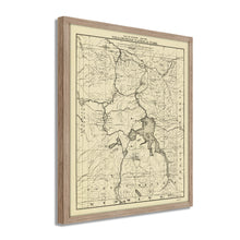 Load image into Gallery viewer, Digitally Restored and Enhanced 1900 Yellowstone National Park Map - Framed Vintage Wyoming Map Poster - Old Wyoming Wall Art - Tourist Routes Map of Yellowstone National Park