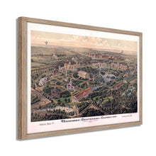 Cargar imagen en el visor de la galería, Digitally Restored and Enhanced 1897 Map of Nashville TN - Framed Vintage Nashville Map Poster - Old Nashville Wall Art - Centennial Exposition History Map of Nashville Tennessee