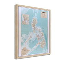 Load image into Gallery viewer, Digitally Restored and Enhanced 1990 Map of the Philippines Poster -Framed Vintage Map of Philippines Wall Art - Old Philippines Map Poster - Historic Philippines Wall Map Print