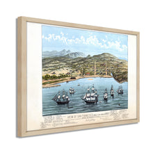 Cargar imagen en el visor de la galería, Digitally Restored and Enhanced 1884 San Francisco Map Print - Framed Vintage San Francisco Wall Art - Map of San Francisco Poster Formerly Yerba Buena - San Francisco Framed Wall Art