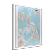 Load image into Gallery viewer, Digitally Restored and Enhanced 1990 Map of the Philippines Poster -Framed Vintage Map of Philippines Wall Art - Old Philippines Map Poster - Historic Philippines Wall Map Print