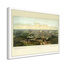 Cargar imagen en el visor de la galería, Digitally Restored and Enhanced 1867 Columbus Ohio Map - Framed Vintage Columbus Map Print - History Map of Columbus Ohio Wall Art - View of Columbus OH Map from Capitol University