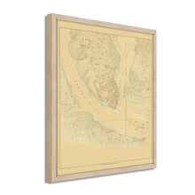Load image into Gallery viewer, Digitally Restored and Enhanced 1780 Charleston South Carolina Map - Framed Vintage Charleston Wall Art - Old Map of Charleston SC Poster - The Investiture of Charleston Map Print
