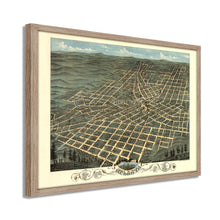 Cargar imagen en el visor de la galería, Digitally Restored and Enhanced 1871 Map of Atlanta Georgia - Framed Vintage Atlanta Poster - Atlanta Georgia Map History - Old Atlanta Wall Art - Bird's Eye View Map of Atlanta GA