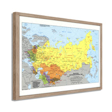 Load image into Gallery viewer, Digitally Restored and Enhanced 1983 Soviet Union Map - Framed Vintage Soviet Union Wall Art - Old Map of USSR Poster - Soviet Union History Map - Historic Soviet Union Poster