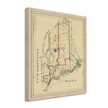 Load image into Gallery viewer, Digitally Restored and Enhanced 1820 Map of Maine Poster - Framed Vintage Maine Map Print - Old Maine Wall Art - Restored State of Maine Map Poster - Historic ME Map Art