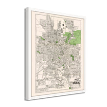 Load image into Gallery viewer, Digitally Restored and Enhanced 1924 Bexar County Map Print - Framed Vintage San Antonio Map Poster - Restored San Antonio Wall Art - Historic Bexar County Map of San Antonio TX