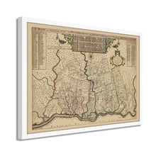 Cargar imagen en el visor de la galería, Digitally Restored and Enhanced 1687 Map of Pennsylvania Poster - Framed Vintage Pennsylvania Map - Old Pennsylvania Wall Art - Restored Pennsylvania Map of Philadelphia Region