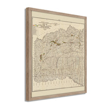 Load image into Gallery viewer, Digitally Restored and Enhanced 1900 Choctaw Nation of Oklahoma Map - Framed Vintage Oklahoma Map Poster - Historic Oklahoma Wall Art - Map of Choctaw Nation Indian Territory Oklahoma