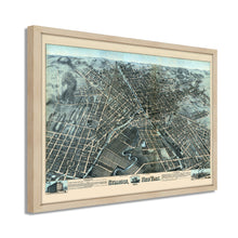 Load image into Gallery viewer, Digitally Restored and Enhanced 1874 Map of Syracuse New York - Framed Vintage Syracuse NY Map - Old Syracuse Wall Art - Bird's Eye View of Syracuse New York Map History
