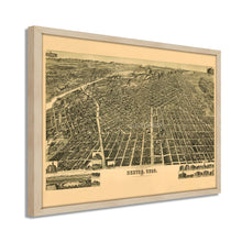 Cargar imagen en el visor de la galería, Digitally Restored and Enhanced 1889 Map of Denver Colorado - Framed Vintage Denver Wall Art - Old Denver Colorado Map - City of Denver Map History - Perspective Map of Denver CO