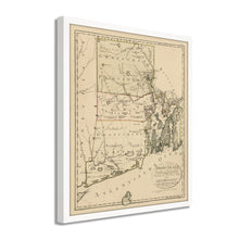 Cargar imagen en el visor de la galería, Digitally Restored and Enhanced 1797 Map of Rhode Island - Framed Vintage Rhode Island State Map - Old Rhode Island Poster - Historic RI Map - Restored Rhode Island Wall Art