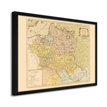 Load image into Gallery viewer, Digitally Restored and Enhanced 1770 Poland Map Poster - Framed Vintage Poland Wall Art - Old Map of Lithuania - History Map of the Kingdom of Poland and the Grand Dutchy of Lithuania