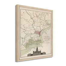 Cargar imagen en el visor de la galería, Digitally Restored and Enhanced 1777 Philadelphia Map Art - Framed Vintage Map of Philadelphia - Old Philadelphia Wall Art - Plan of The City & Environs of Philadelphia Map Wall Art Poster