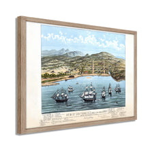 Cargar imagen en el visor de la galería, Digitally Restored and Enhanced 1884 San Francisco Map Print - Framed Vintage San Francisco Wall Art - Map of San Francisco Poster Formerly Yerba Buena - San Francisco Framed Wall Art