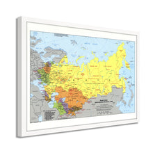 Load image into Gallery viewer, Digitally Restored and Enhanced 1983 Soviet Union Map - Framed Vintage Soviet Union Wall Art - Old Map of USSR Poster - Soviet Union History Map - Historic Soviet Union Poster
