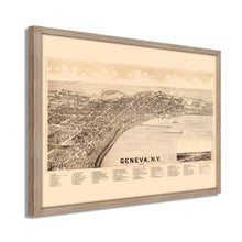 Cargar imagen en el visor de la galería, Digitally Restored and Enhanced 1893 Map of Geneva New York - Framed Vintage New York Map Poster - Old City of Geneva Map History