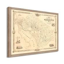 Cargar imagen en el visor de la galería, Digitally Restored and Enhanced 1850 Washington DC Map - Framed Vintage City of Washington DC Map - Old Wall Map of Washington DC - Restored Washington DC Map Print Wall Art Poster