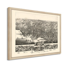 Cargar imagen en el visor de la galería, Digitally Restored and Enhanced 1882 Plymouth MA Map - Framed Vintage Plymouth Massachusetts Poster - History Map of Massachusetts