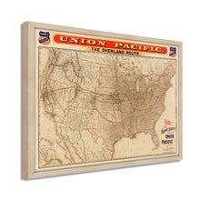 Cargar imagen en el visor de la galería, Digitally Restored and Enhanced 1892 Union Pacific Map of the United States - Framed Vintage USA Map - Old United States Map History