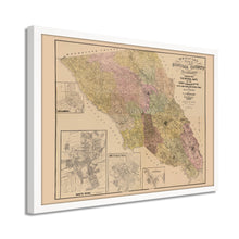 Cargar imagen en el visor de la galería, Digitally Restored and Enhanced 1900 Sonoma County Map - Framed Vintage Sonoma California Wall Map - History Map of Sonoma County CA