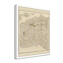 Load image into Gallery viewer, Digitally Restored and Enhanced 1900 Choctaw Nation of Oklahoma Map - Framed Vintage Oklahoma Map Poster - Historic Oklahoma Wall Art - Map of Choctaw Nation Indian Territory Oklahoma