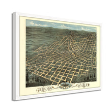Cargar imagen en el visor de la galería, Digitally Restored and Enhanced 1871 Map of Atlanta Georgia - Framed Vintage Atlanta Poster - Atlanta Georgia Map History - Old Atlanta Wall Art - Bird's Eye View Map of Atlanta GA