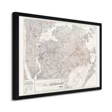 Cargar imagen en el visor de la galería, Digitally Restored and Enhanced 1922 Queens New York Map - Framed Vintage New York City Wall Art - Old Queens Map Poster - Historic Queens Wall Art - Restored New York City Poster