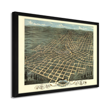 Cargar imagen en el visor de la galería, Digitally Restored and Enhanced 1871 Map of Atlanta Georgia - Framed Vintage Atlanta Poster - Atlanta Georgia Map History - Old Atlanta Wall Art - Bird's Eye View Map of Atlanta GA