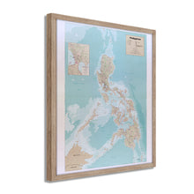 Load image into Gallery viewer, Digitally Restored and Enhanced 1990 Map of the Philippines Poster -Framed Vintage Map of Philippines Wall Art - Old Philippines Map Poster - Historic Philippines Wall Map Print