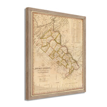 Load image into Gallery viewer, Digitally Restored and Enhanced 1831 Bucks County Pennsylvania Map - Framed Vintage Bucks County Map Print - Old Map of Pennsylvania - Restored Bucks County PA Map Wall Art Poster