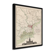 Cargar imagen en el visor de la galería, Digitally Restored and Enhanced 1777 Philadelphia Map Art - Framed Vintage Map of Philadelphia - Old Philadelphia Wall Art - Plan of The City & Environs of Philadelphia Map Wall Art Poster