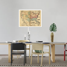 Cargar imagen en el visor de la galería, Digitally Restored and Enhanced 1861 Military Map of The United States - Framed Vintage United States Map - Restored USA Map Poster - Old Military Map of United States & Territories