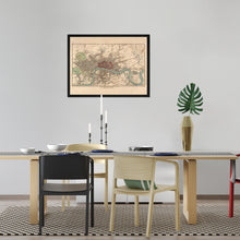 Load image into Gallery viewer, Digitally Restored and Enhanced 1815 London England Map Poster - Framed Vintage London Wall Art - Old City of London Map Print - History Map of London England Wall Art